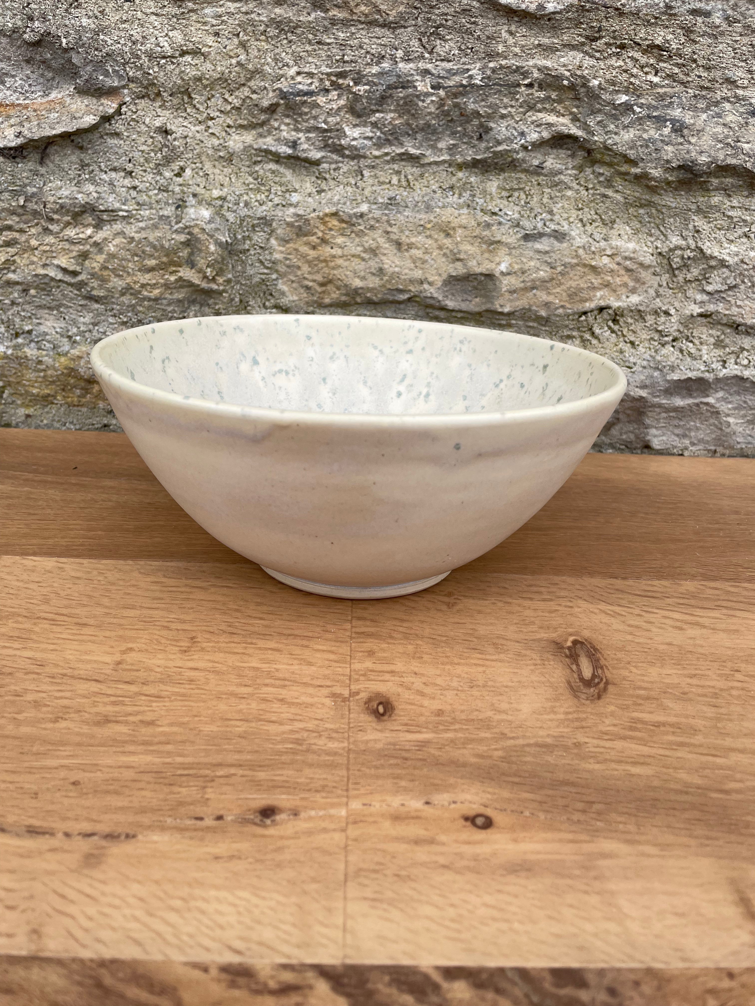 Bowl - Cream, Grey, Blue speckles - 909
