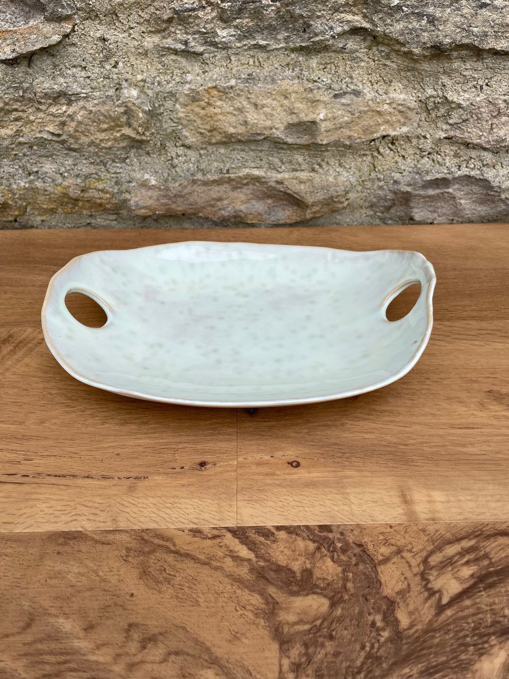 Platter - Pale Green Mottled effect - 899