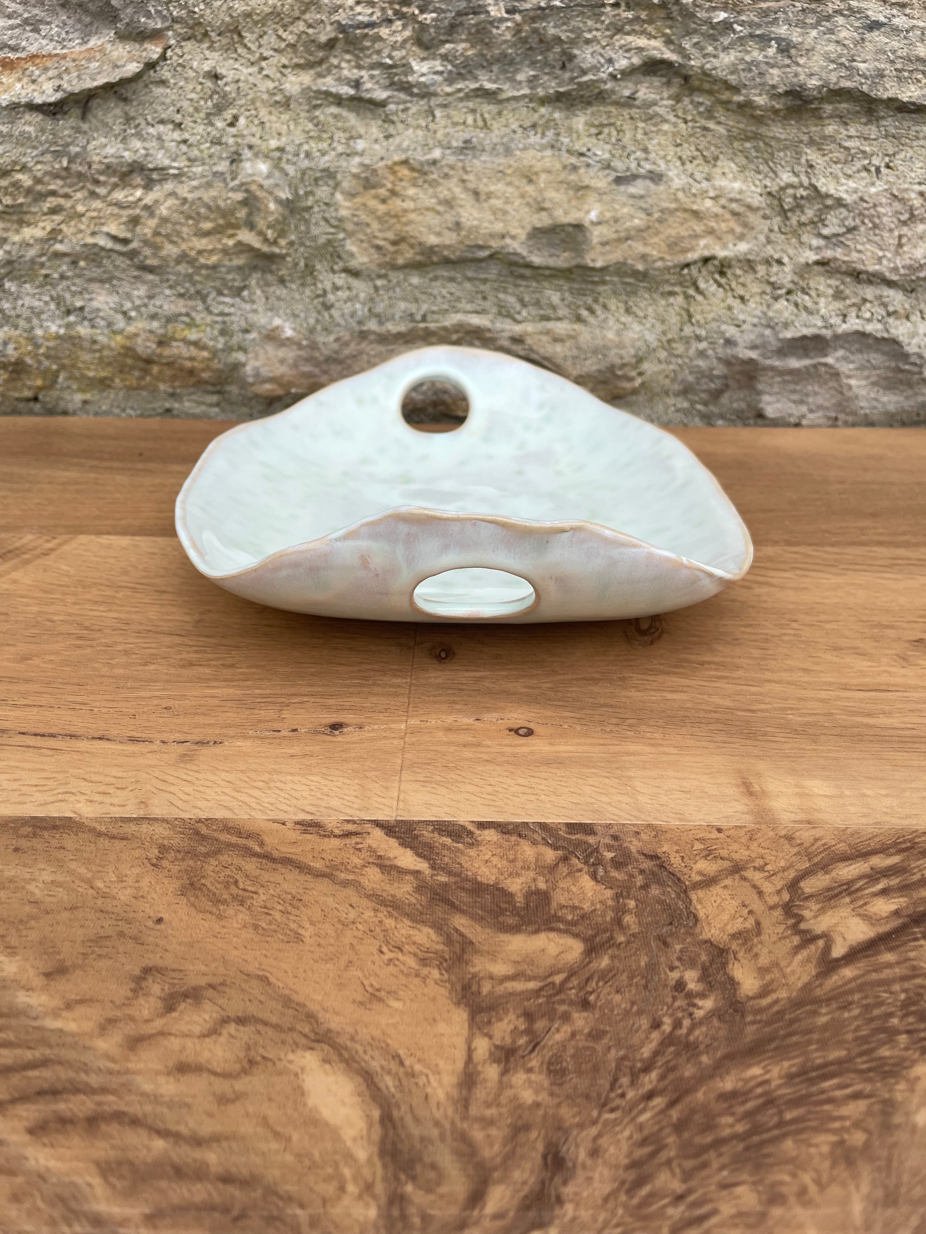 Platter - Pale Green Mottled effect - 899