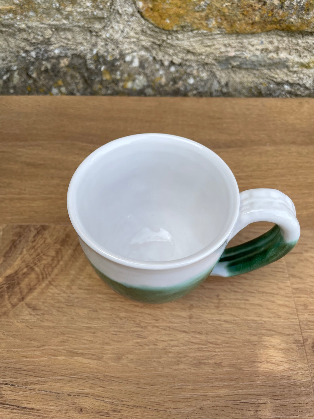 Mug - White, Green - 922