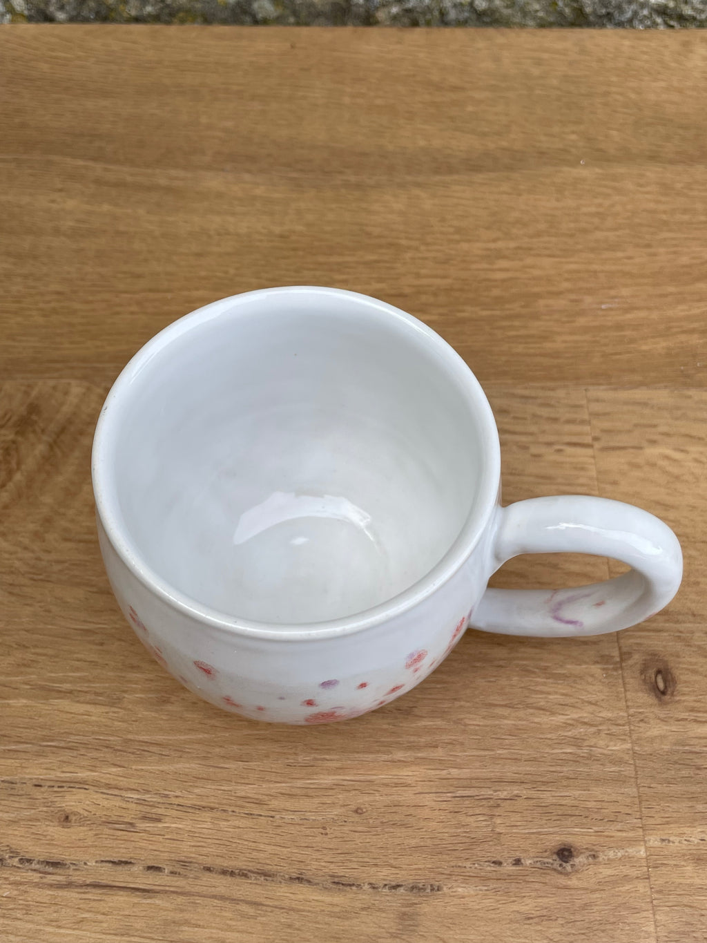 Mug - White, Pink and Lavender Speckles - 923