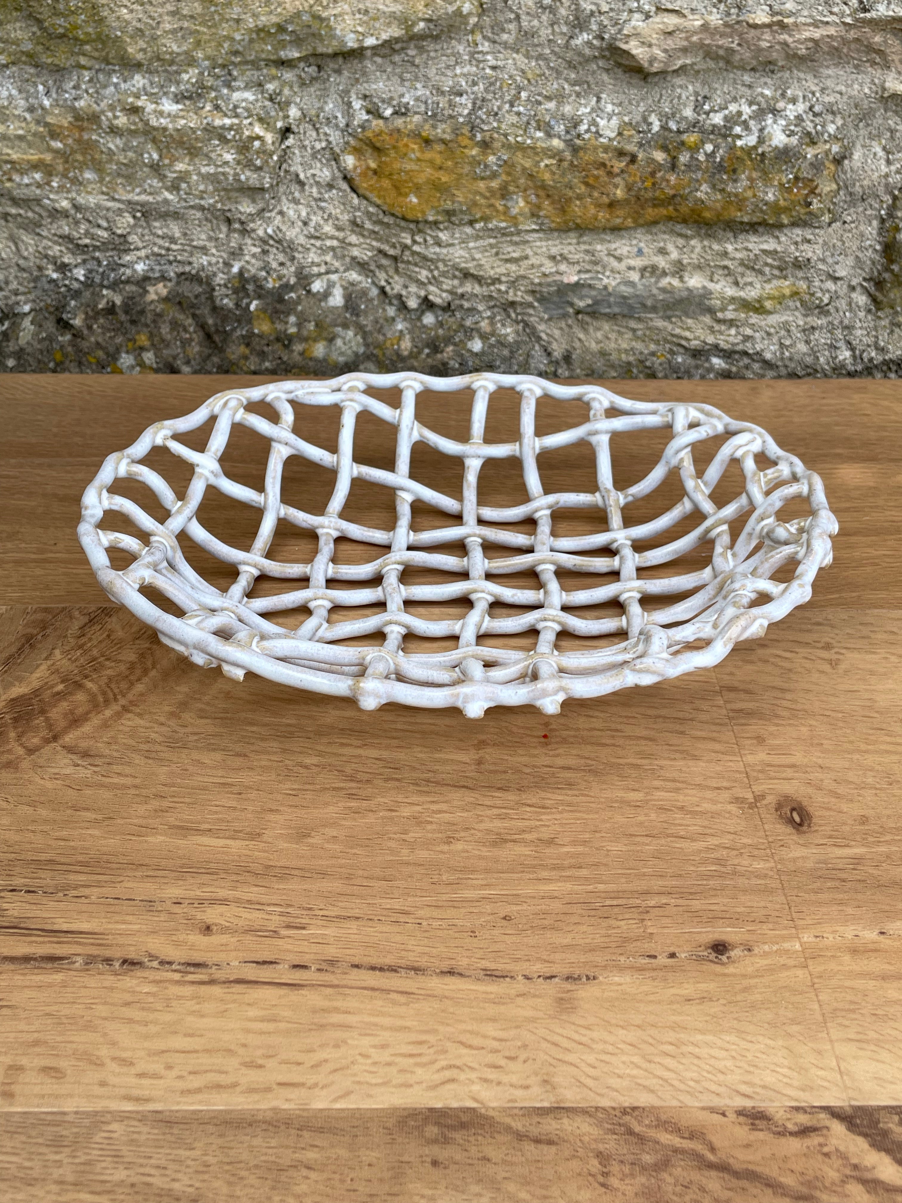 Bowl - Lattice, Cream - 925