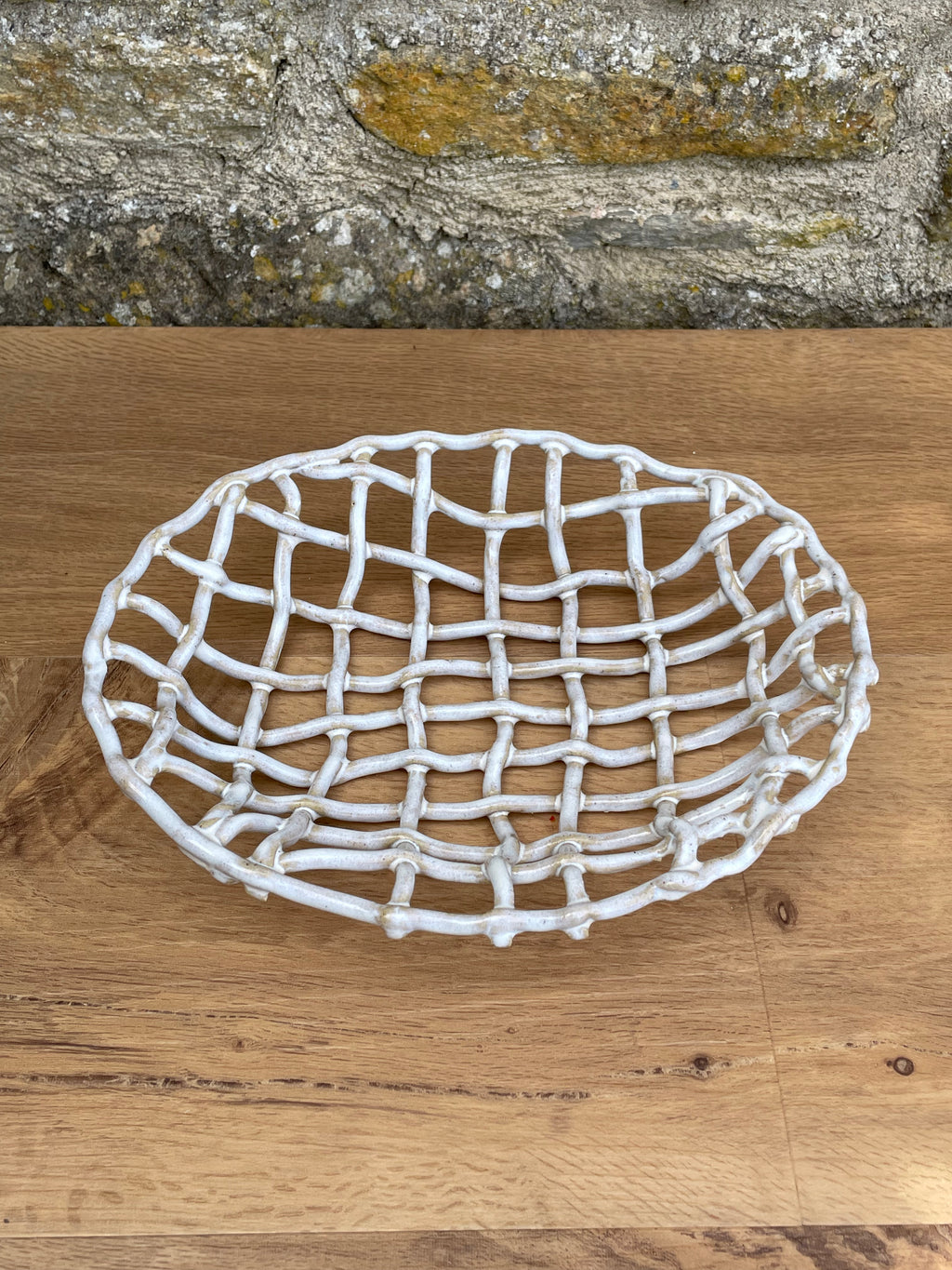 Bowl - Lattice, Cream - 925