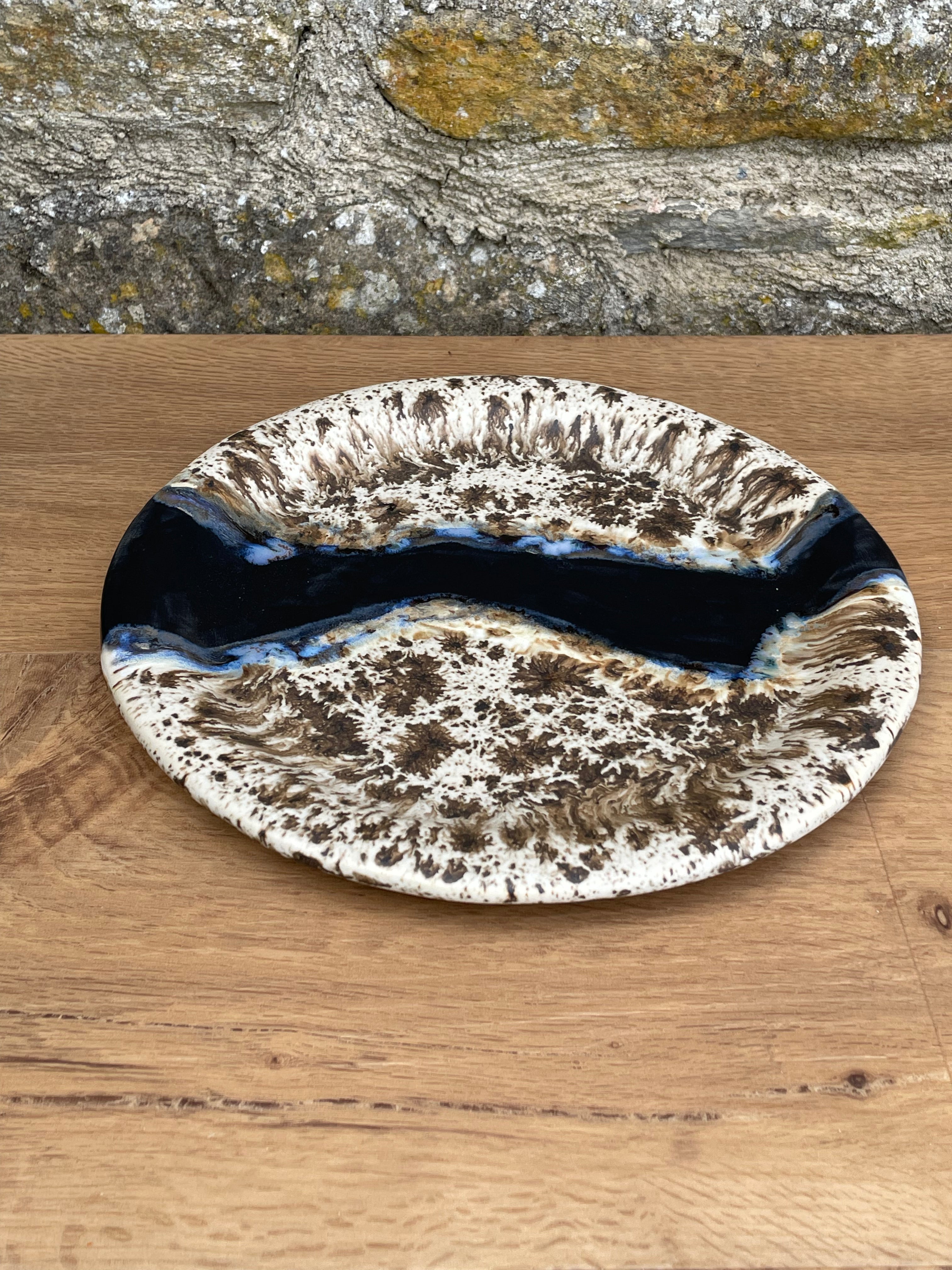 Plate - Brown, Sandy, Blue - 929