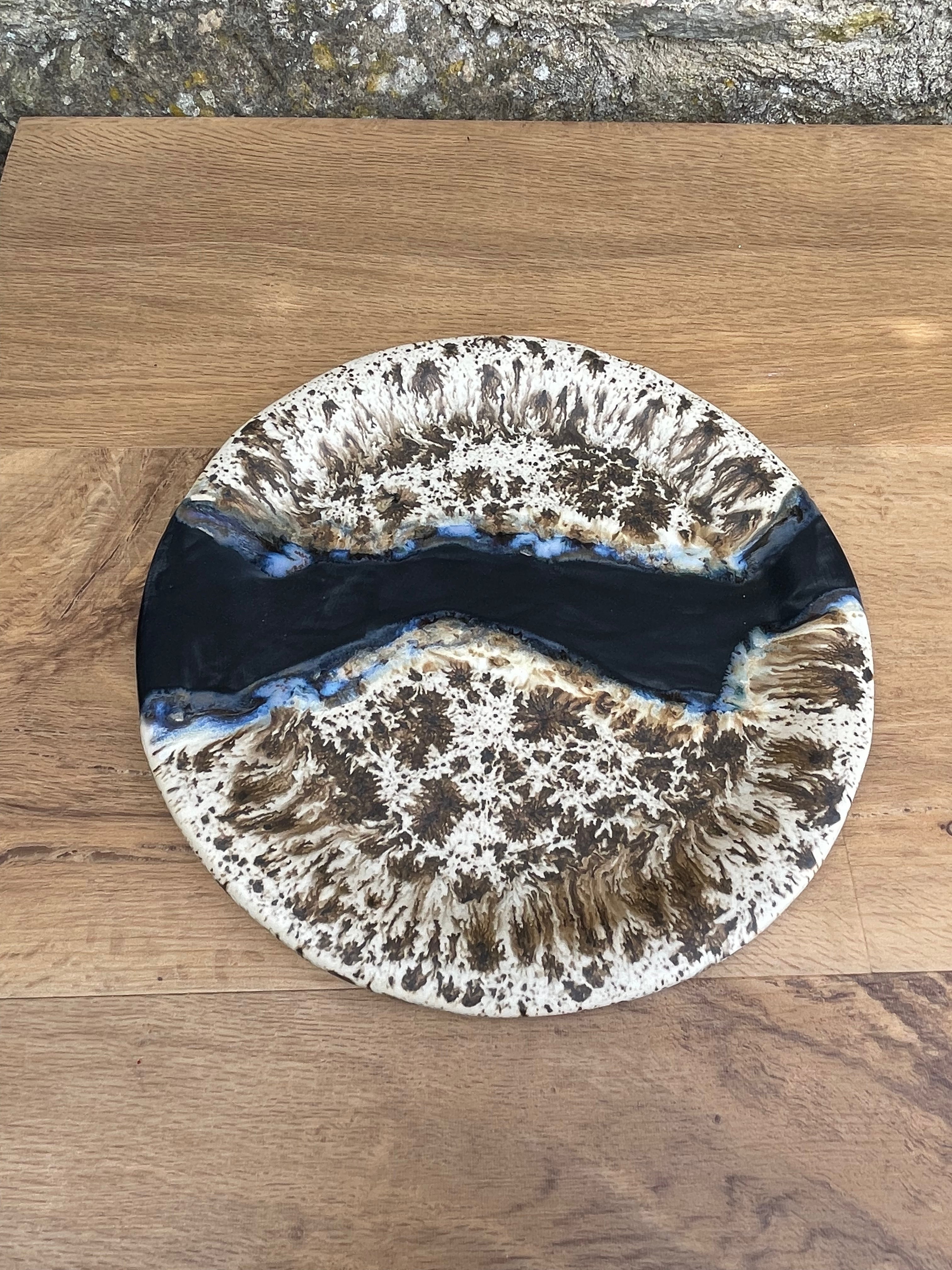 Plate - Brown, Sandy, Blue - 929