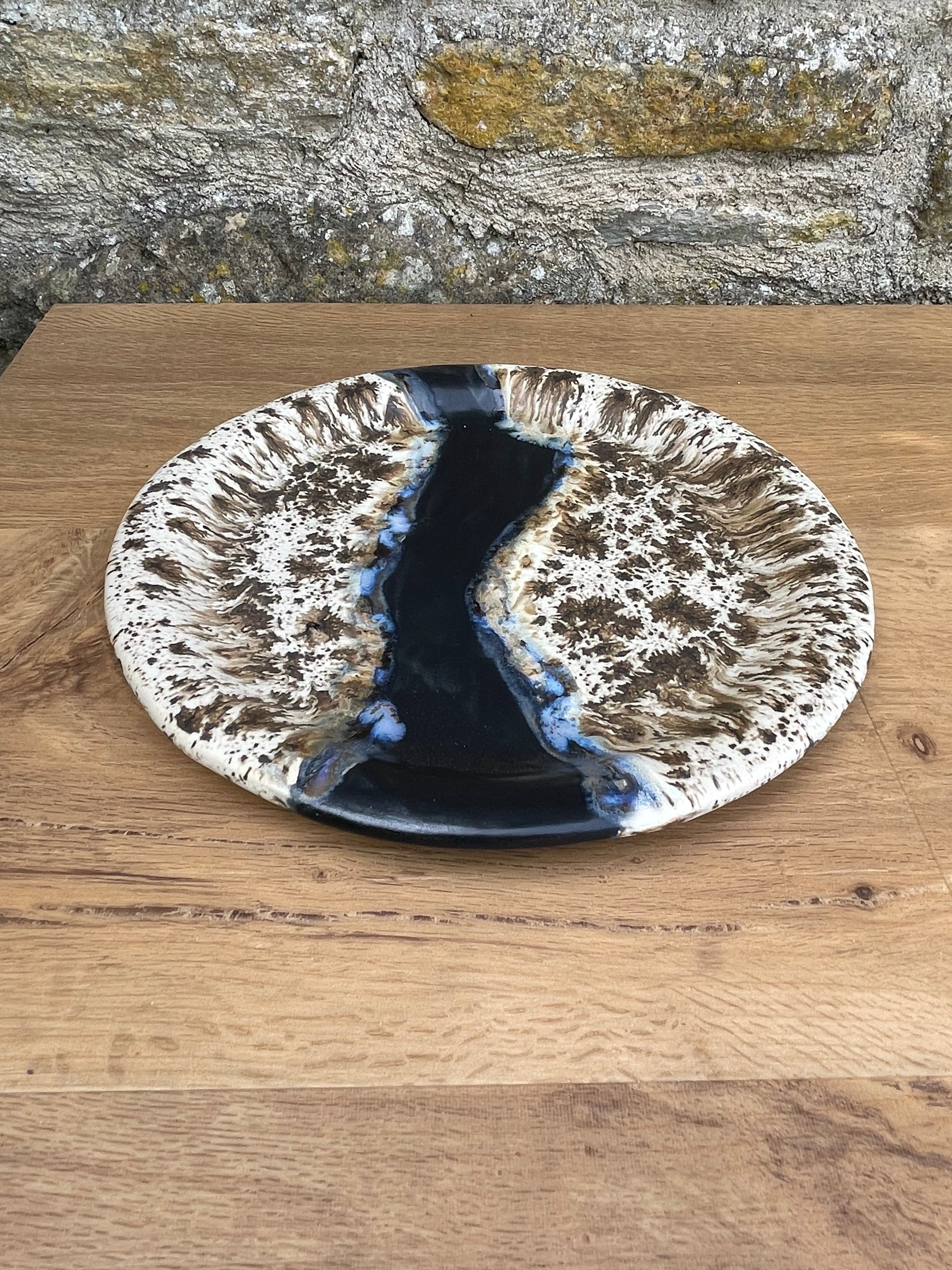 Plate - Brown, Sandy, Blue - 929