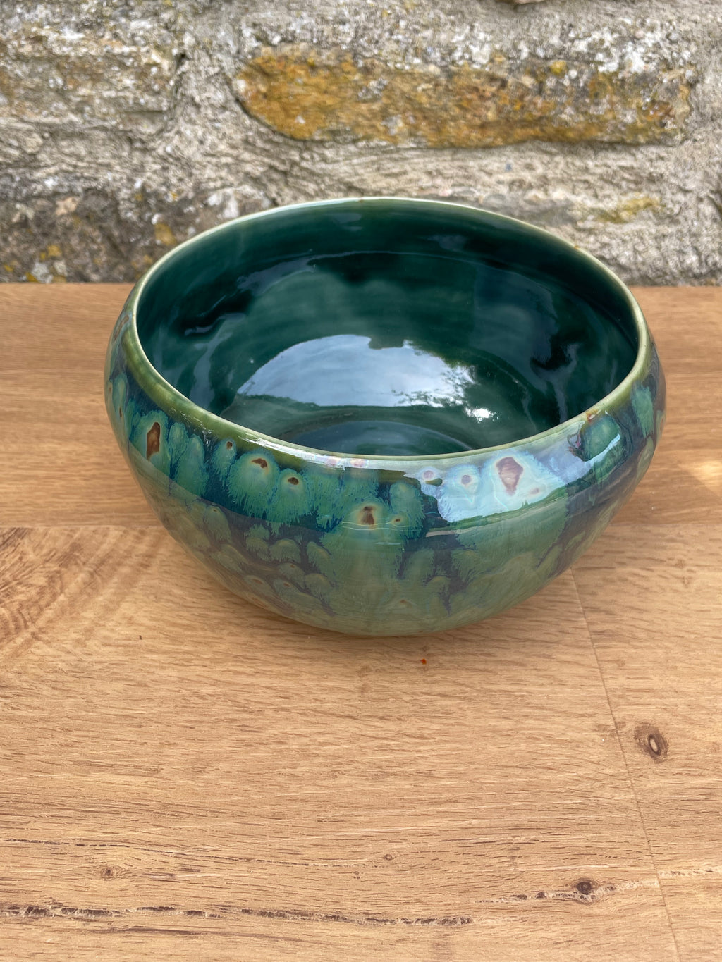 Bowl - Greens Light and Dark, Brown - 908