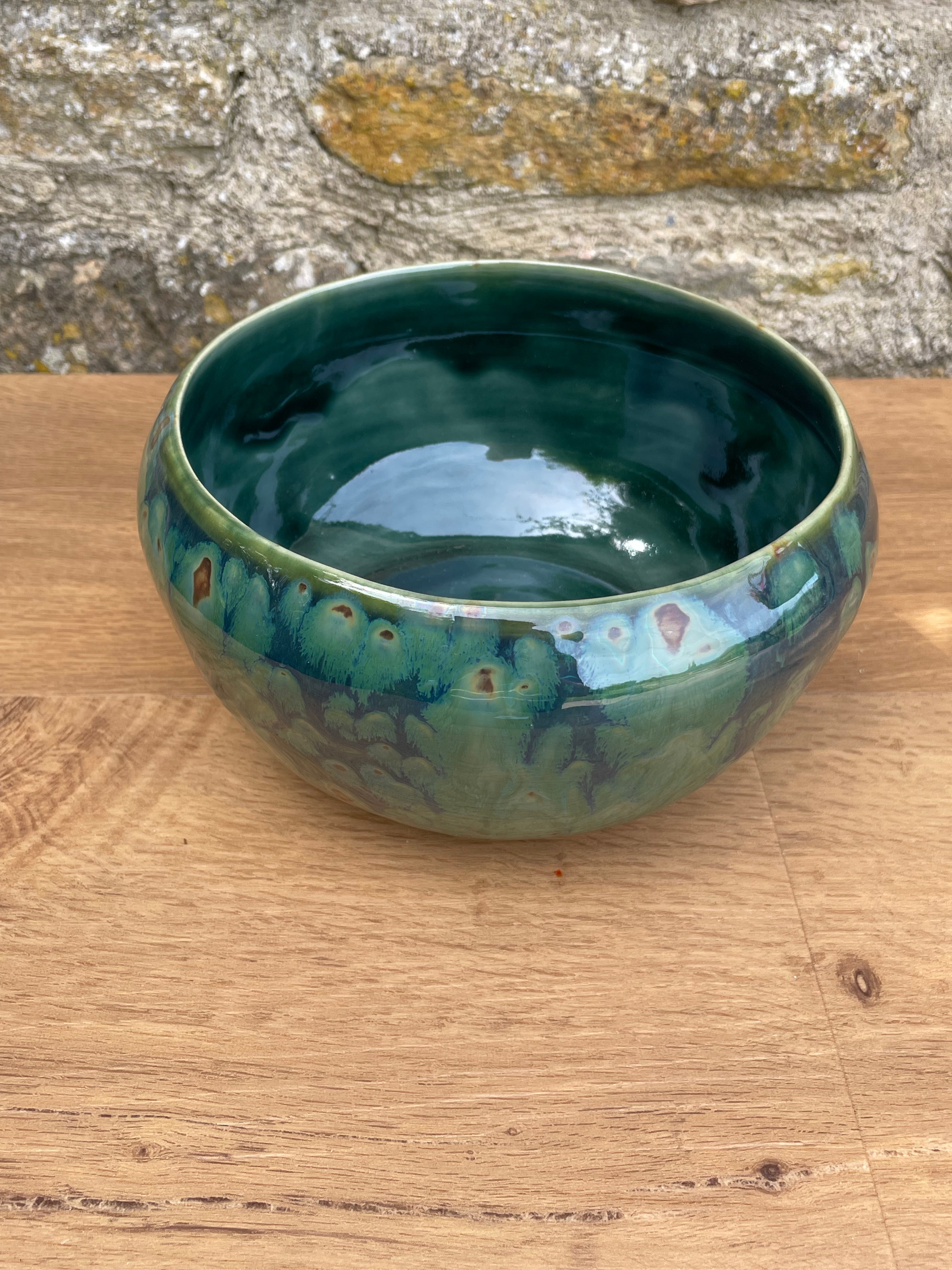 Bowl - Greens Light and Dark, Brown - 908