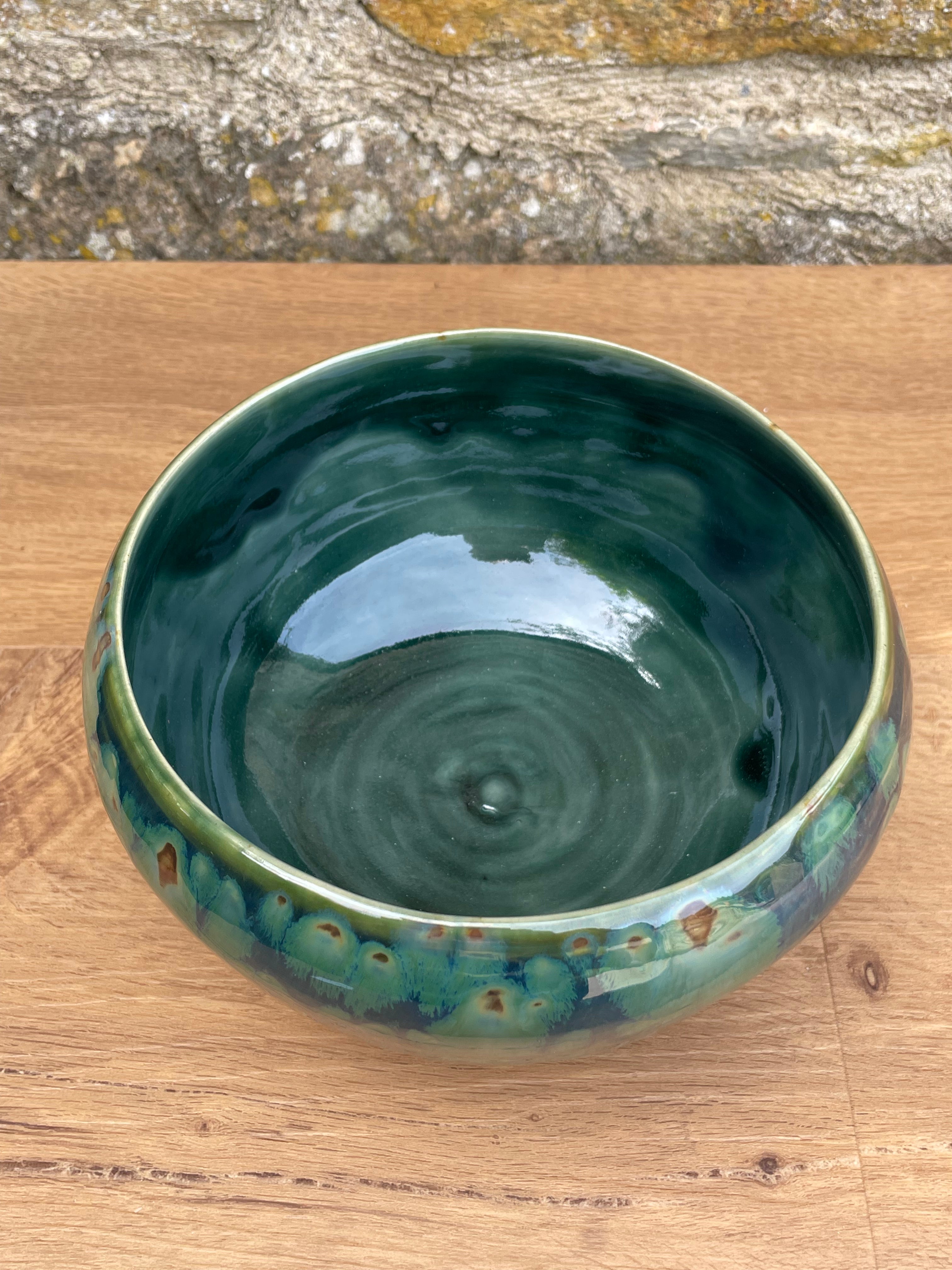 Bowl - Greens Light and Dark, Brown - 908