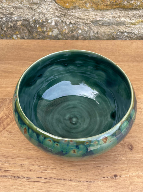 Bowl - Greens Light and Dark, Brown - 908