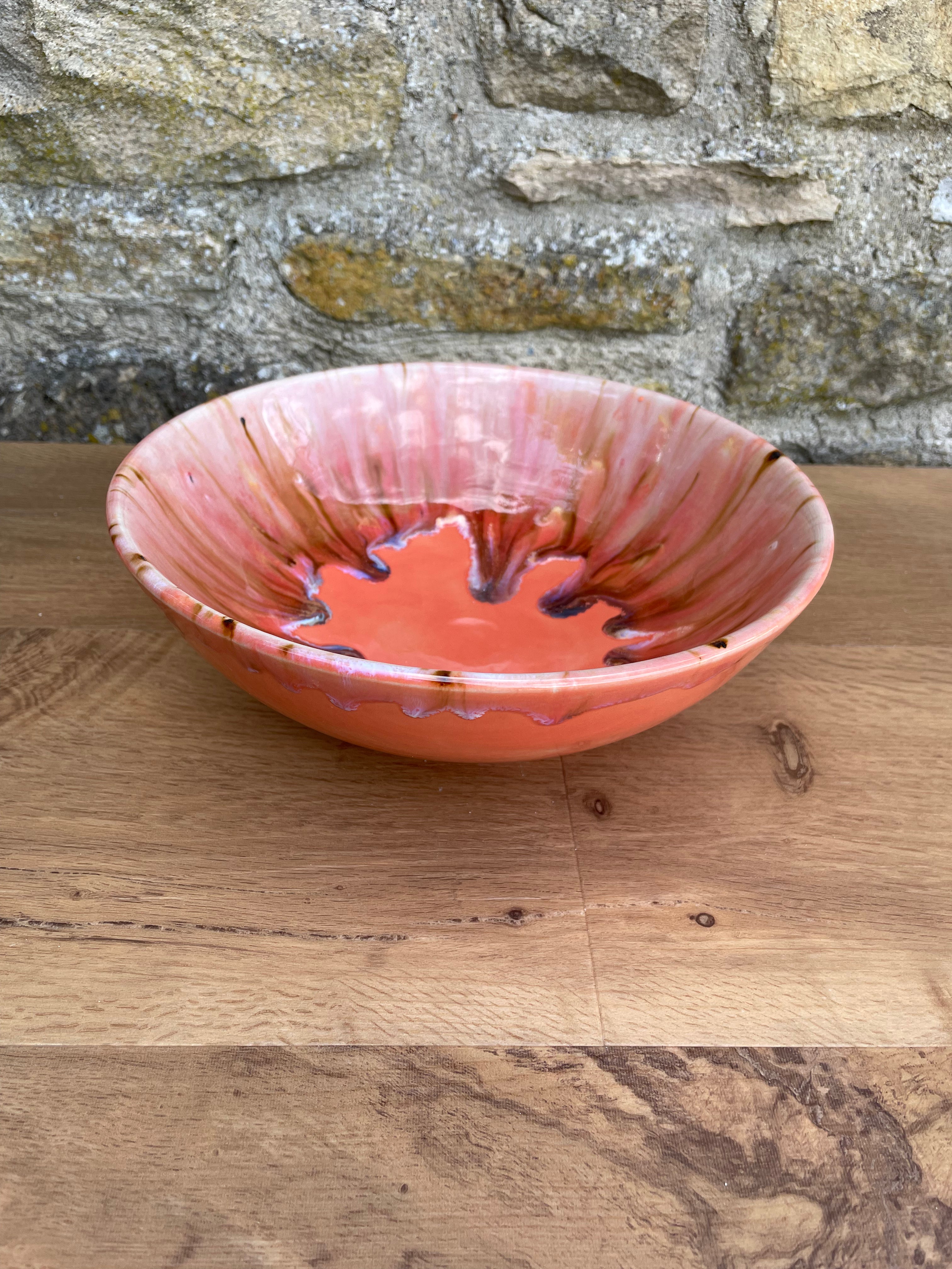 Bowl - Orange, Brown Speckles - 903