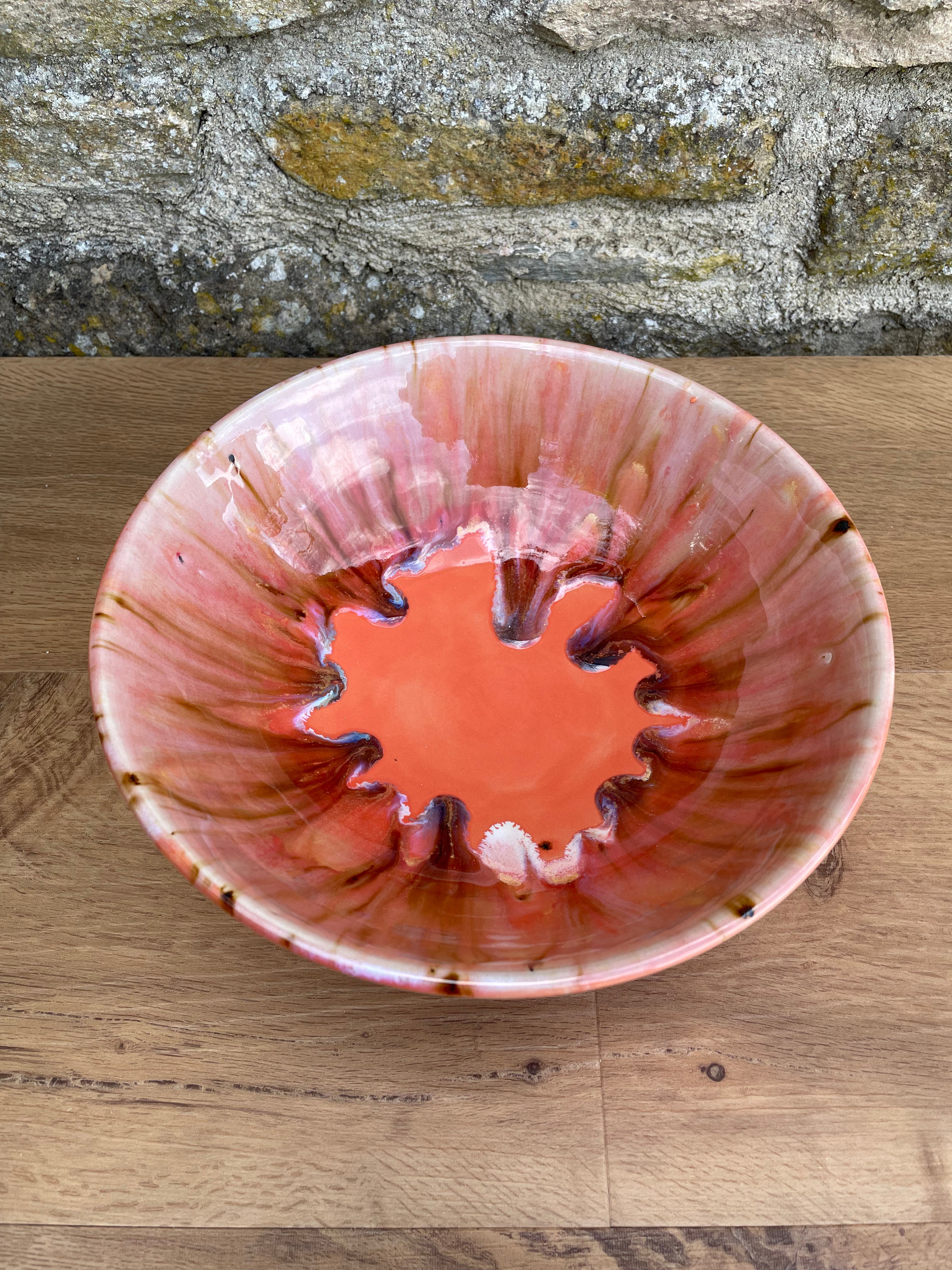 Bowl - Orange, Brown Speckles - 903