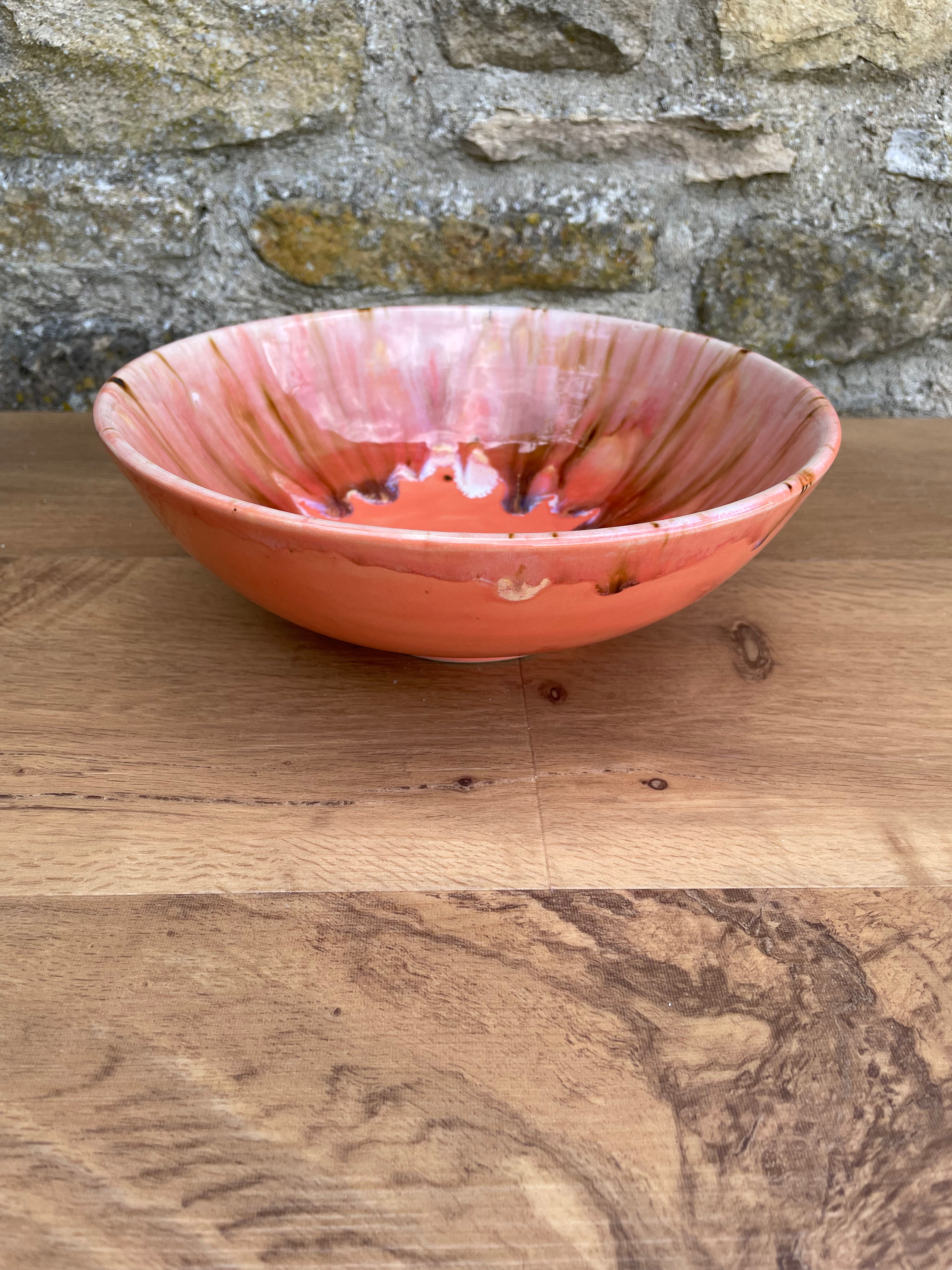 Bowl - Orange, Brown Speckles - 903