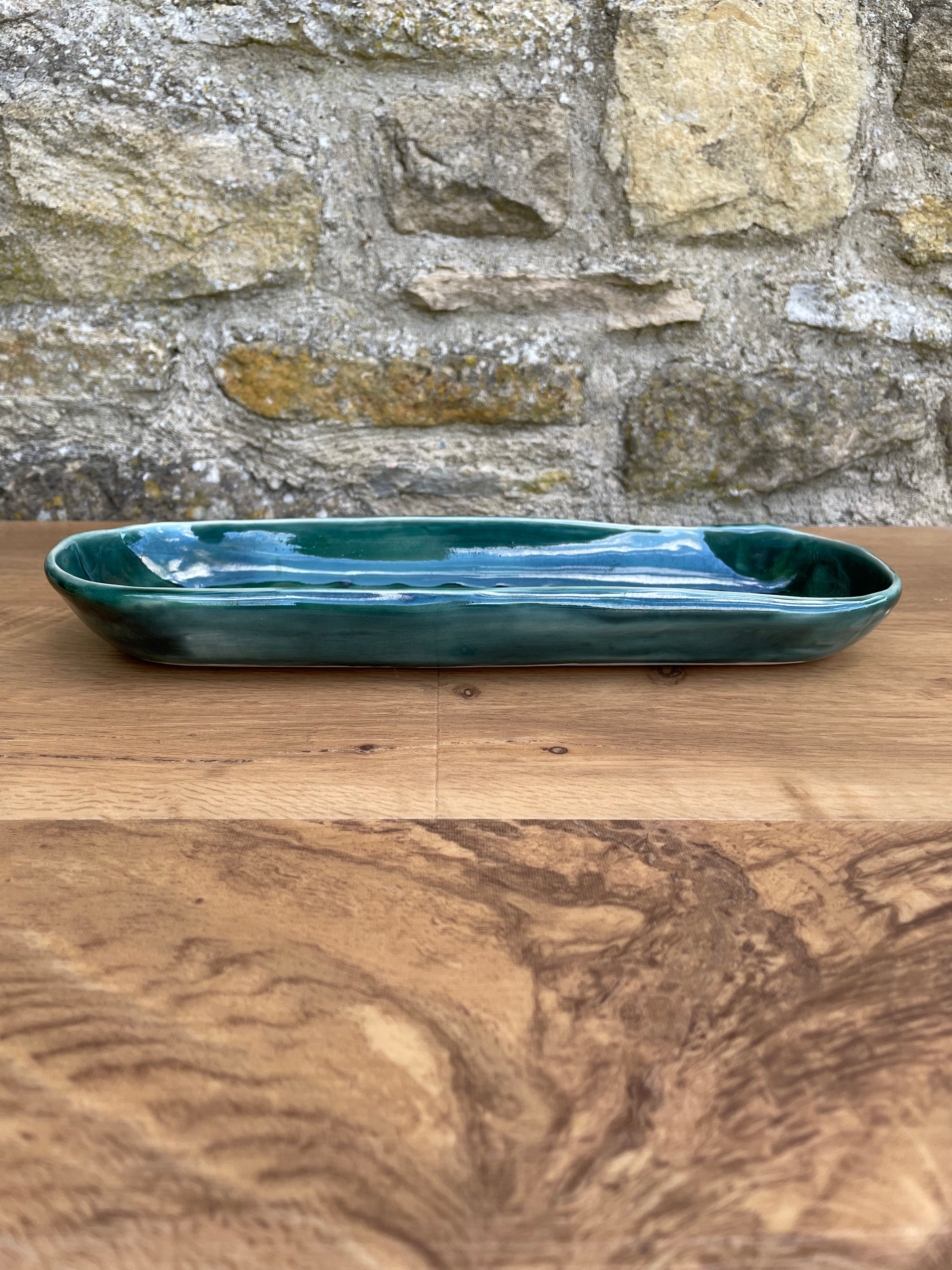 Dish - Oval, Green - 709