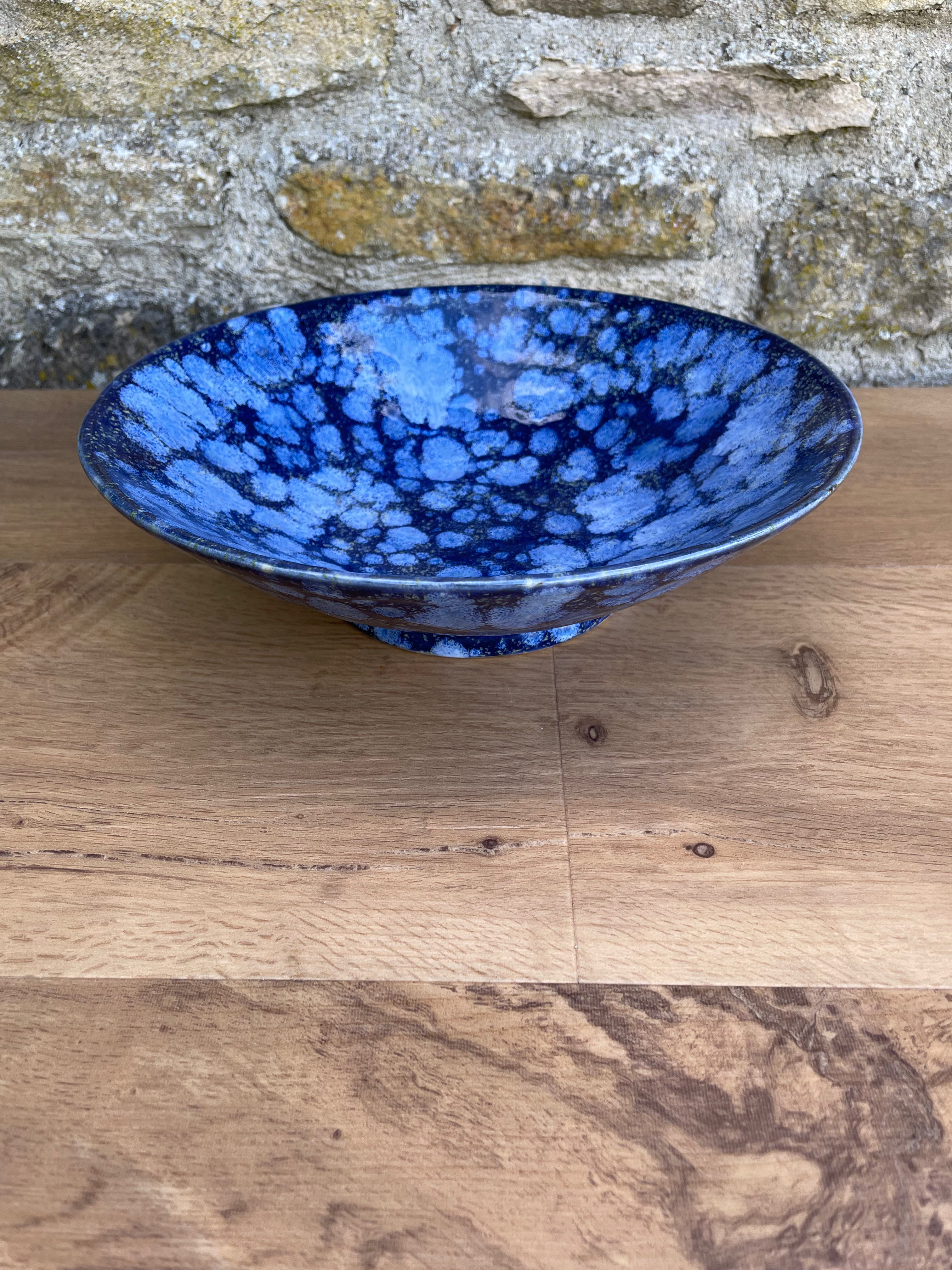 Bowl - Blue, Yellow Speckles - 572