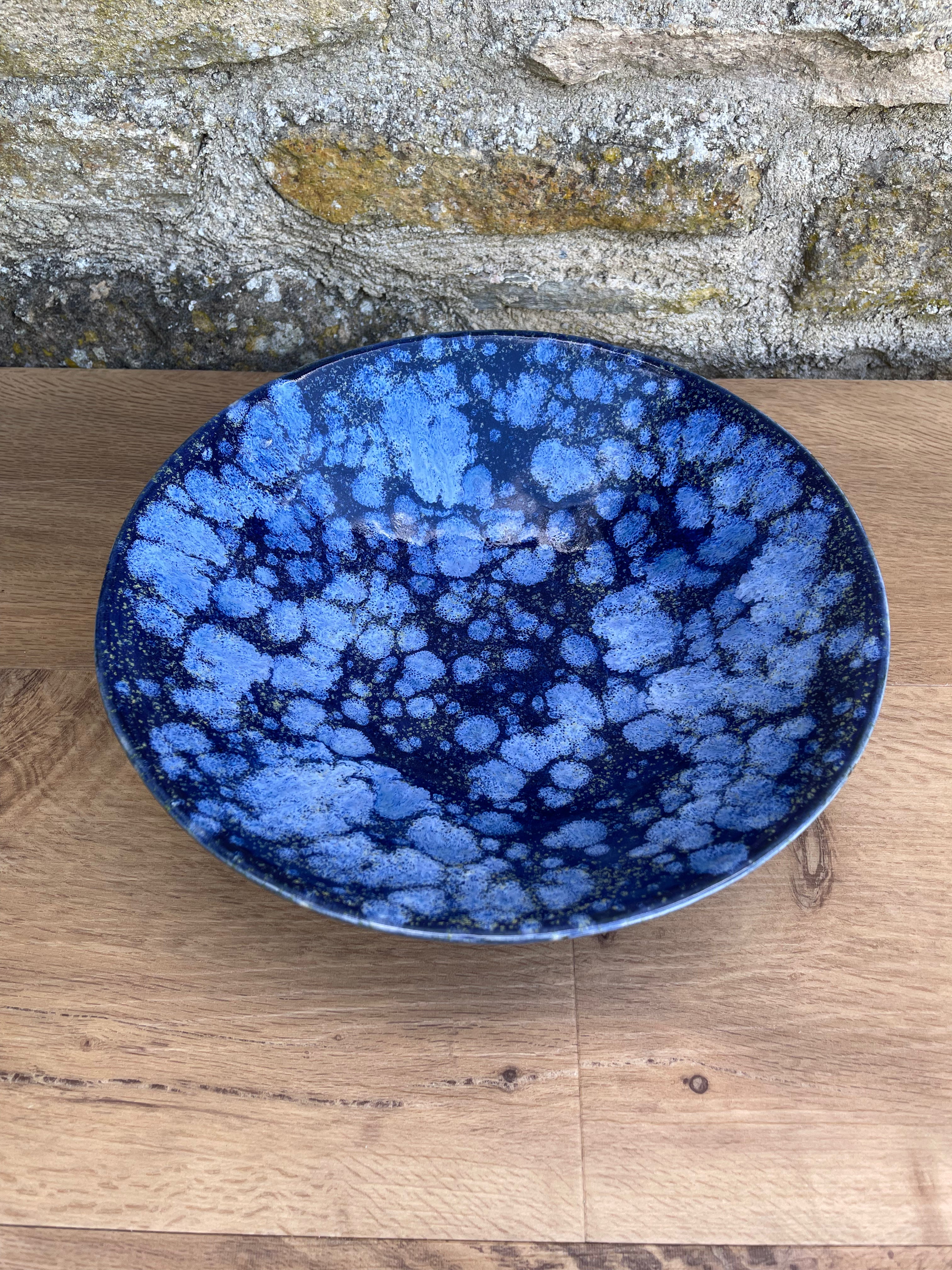 Bowl - Blue, Yellow Speckles - 572