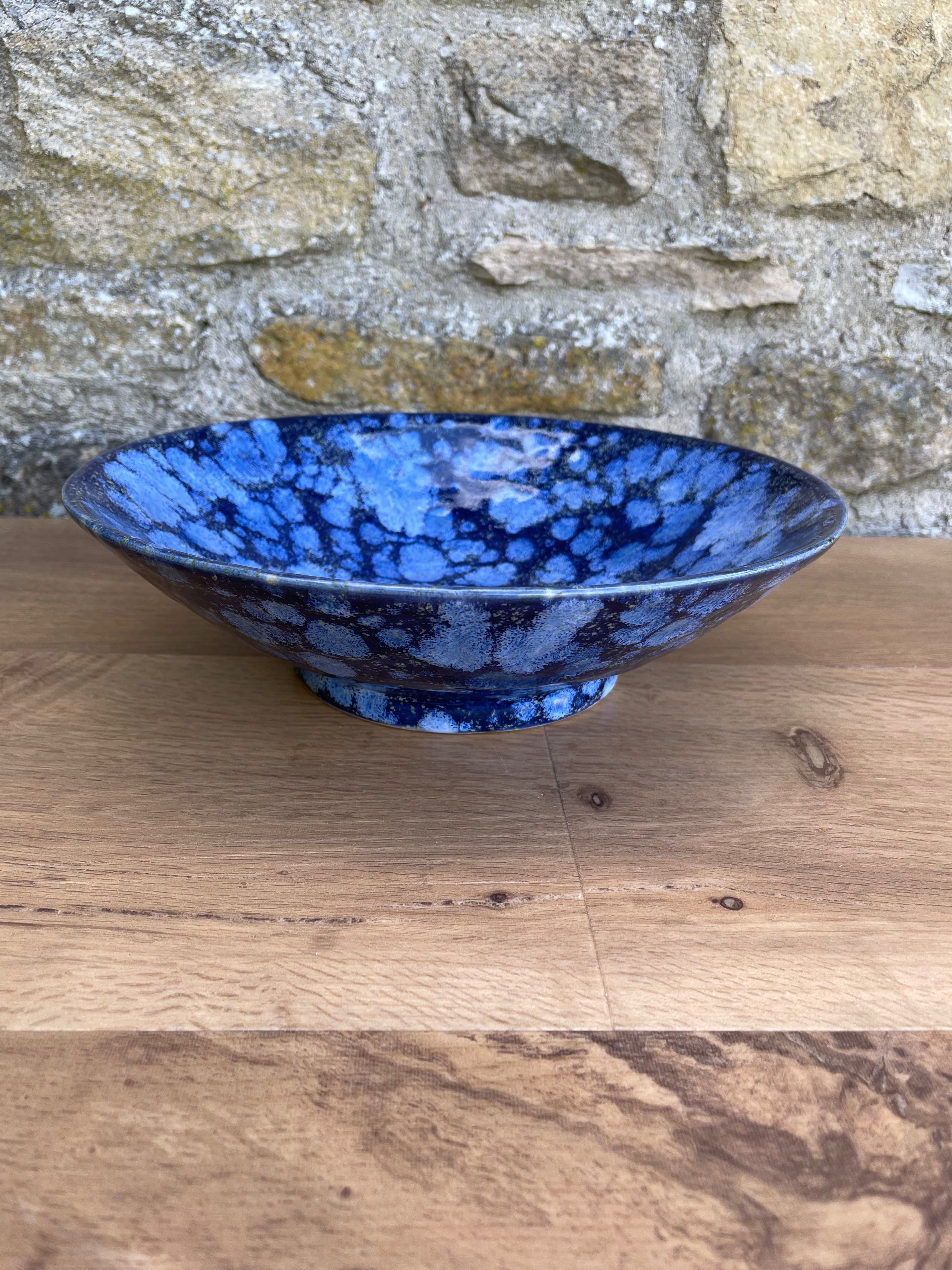Bowl - Blue, Yellow Speckles - 572