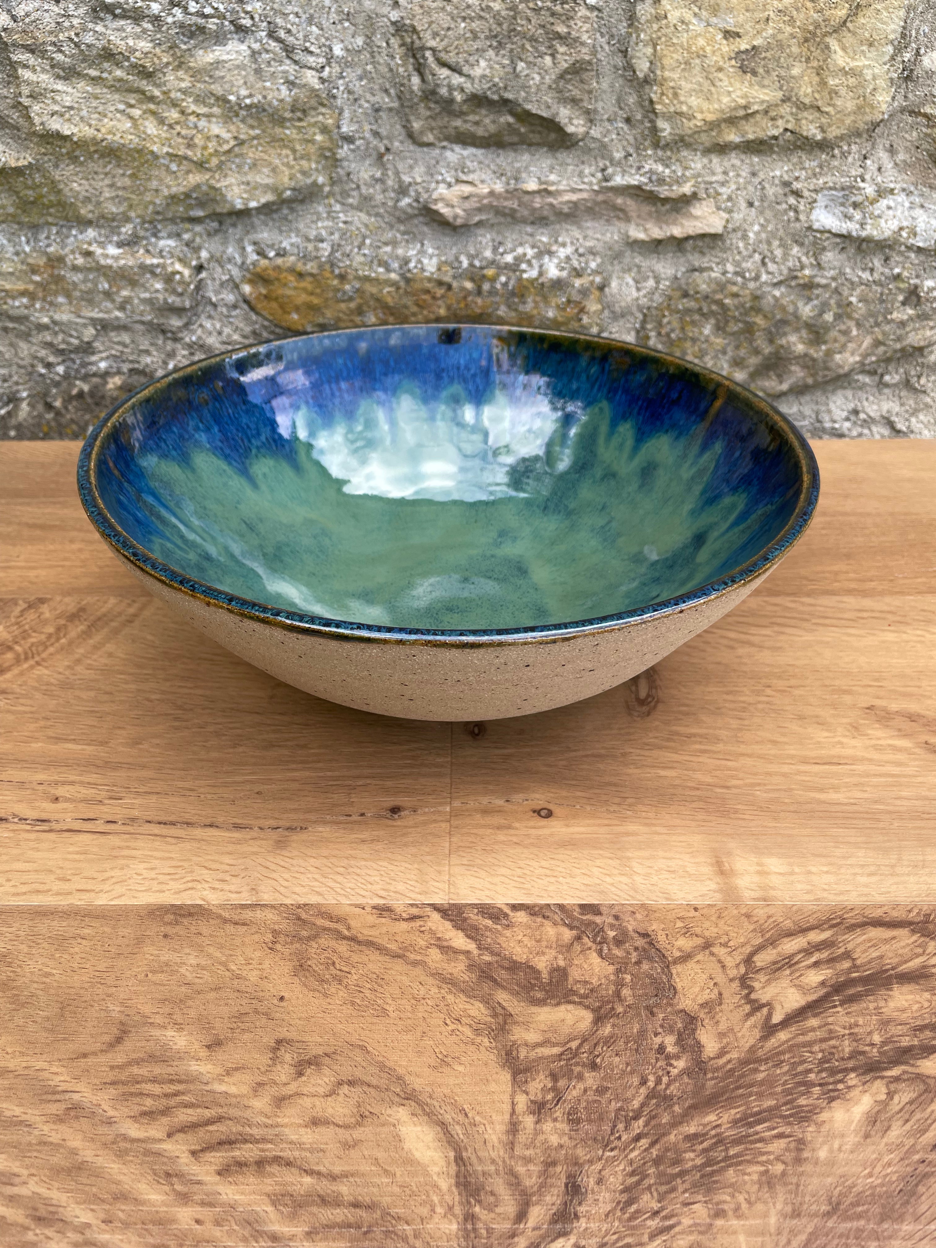 Bowl - Large, Brown, Blue, Green - 773