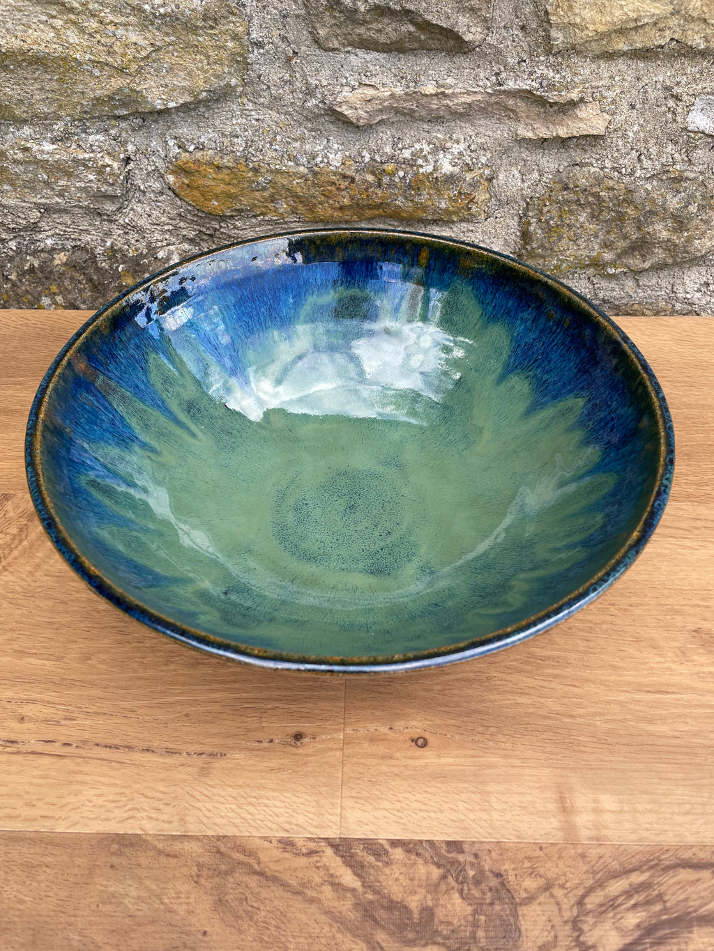 Bowl - Large, Brown, Blue, Green - 773