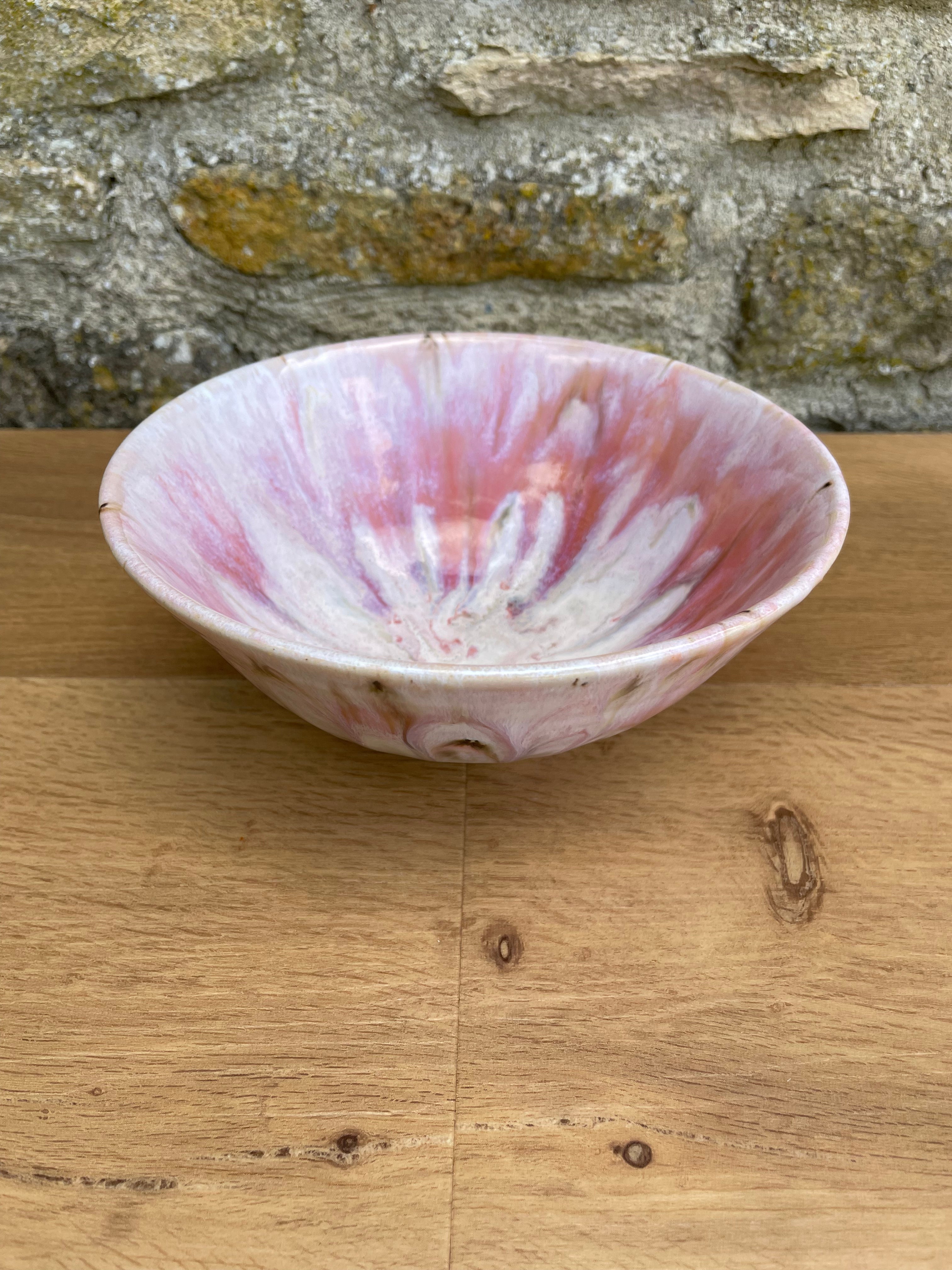 Bowl, Pink, Brown, White - 571