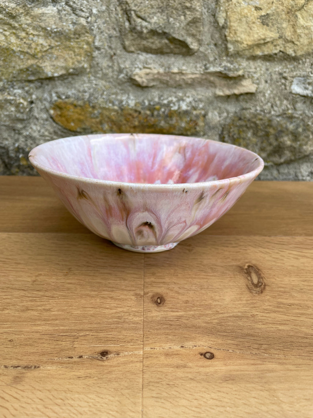 Bowl, Pink, Brown, White - 571