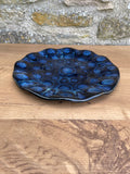 Plate - Black, Blue Dots - 788