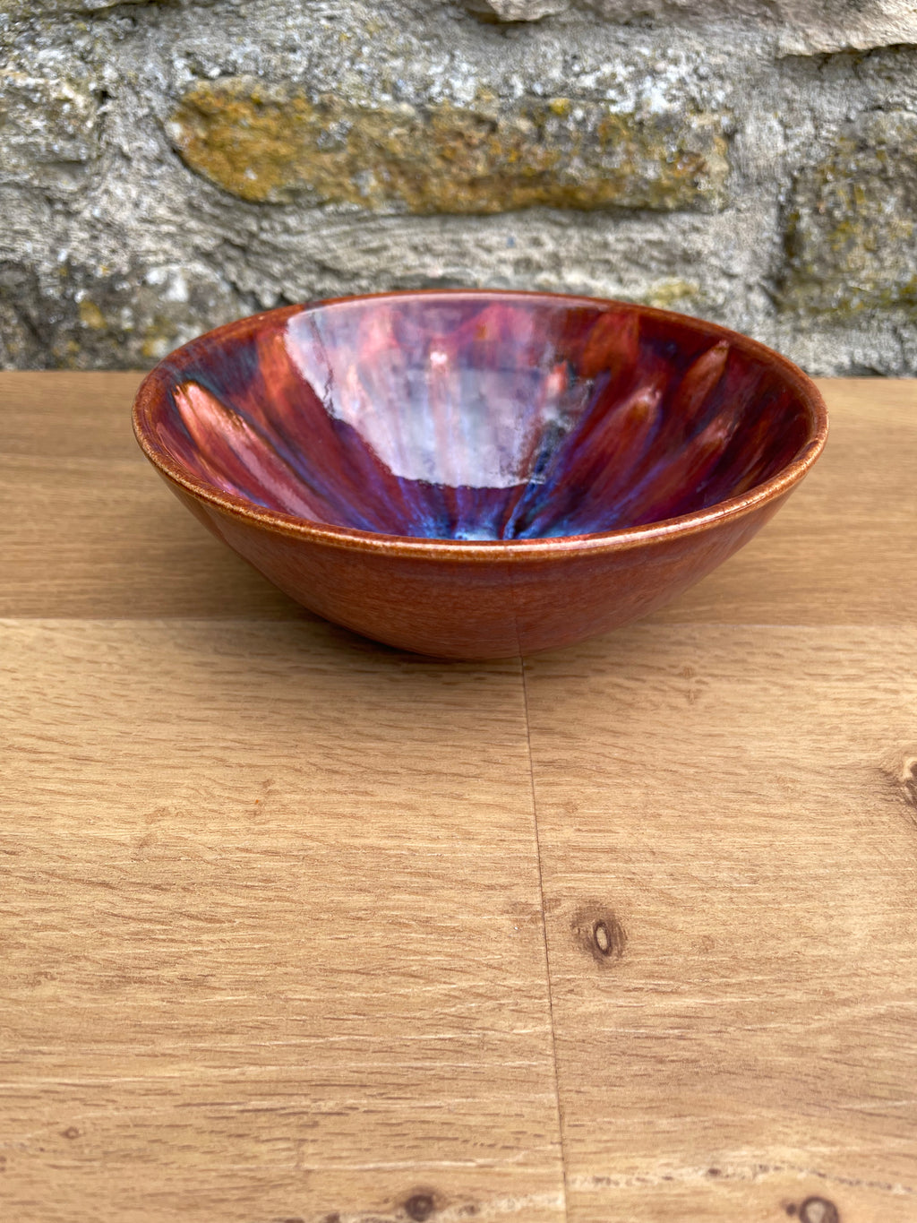 Bowl - Brown, Blue, Lavender & Cream - 461