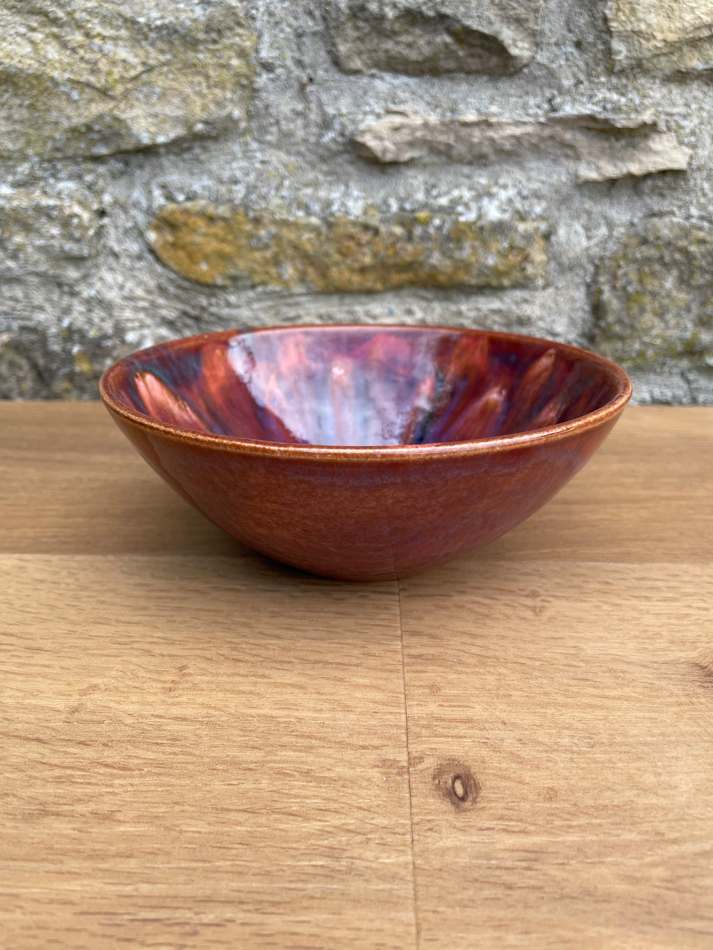 Bowl - Brown, Blue, Lavender & Cream - 461