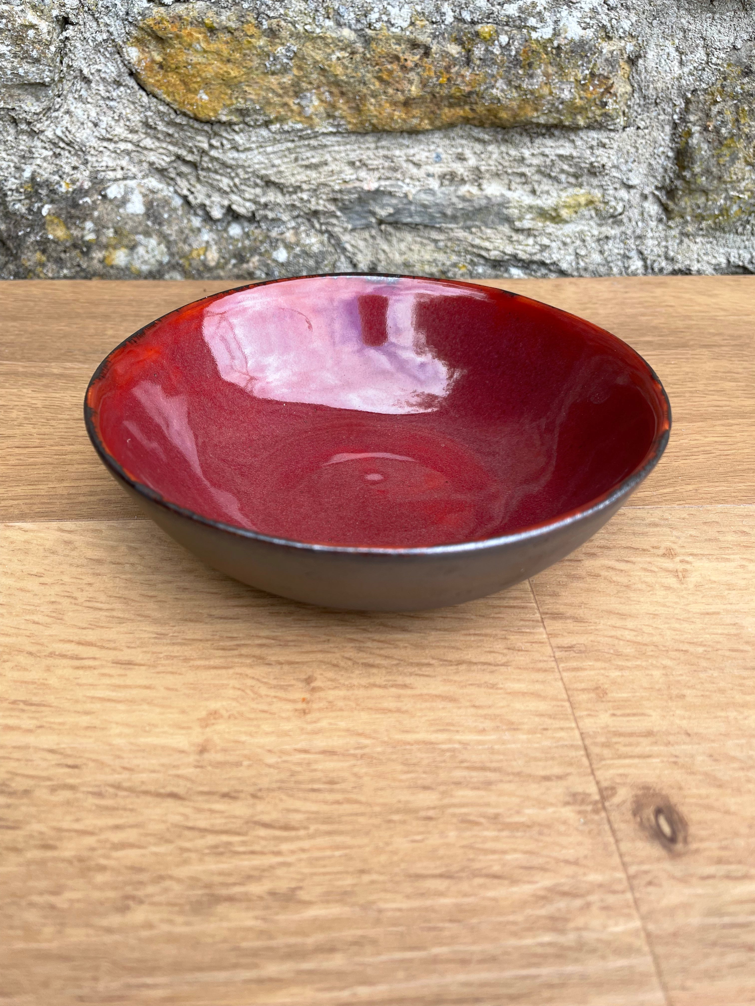 Bowl - Small, Brown, Burgundy - 623