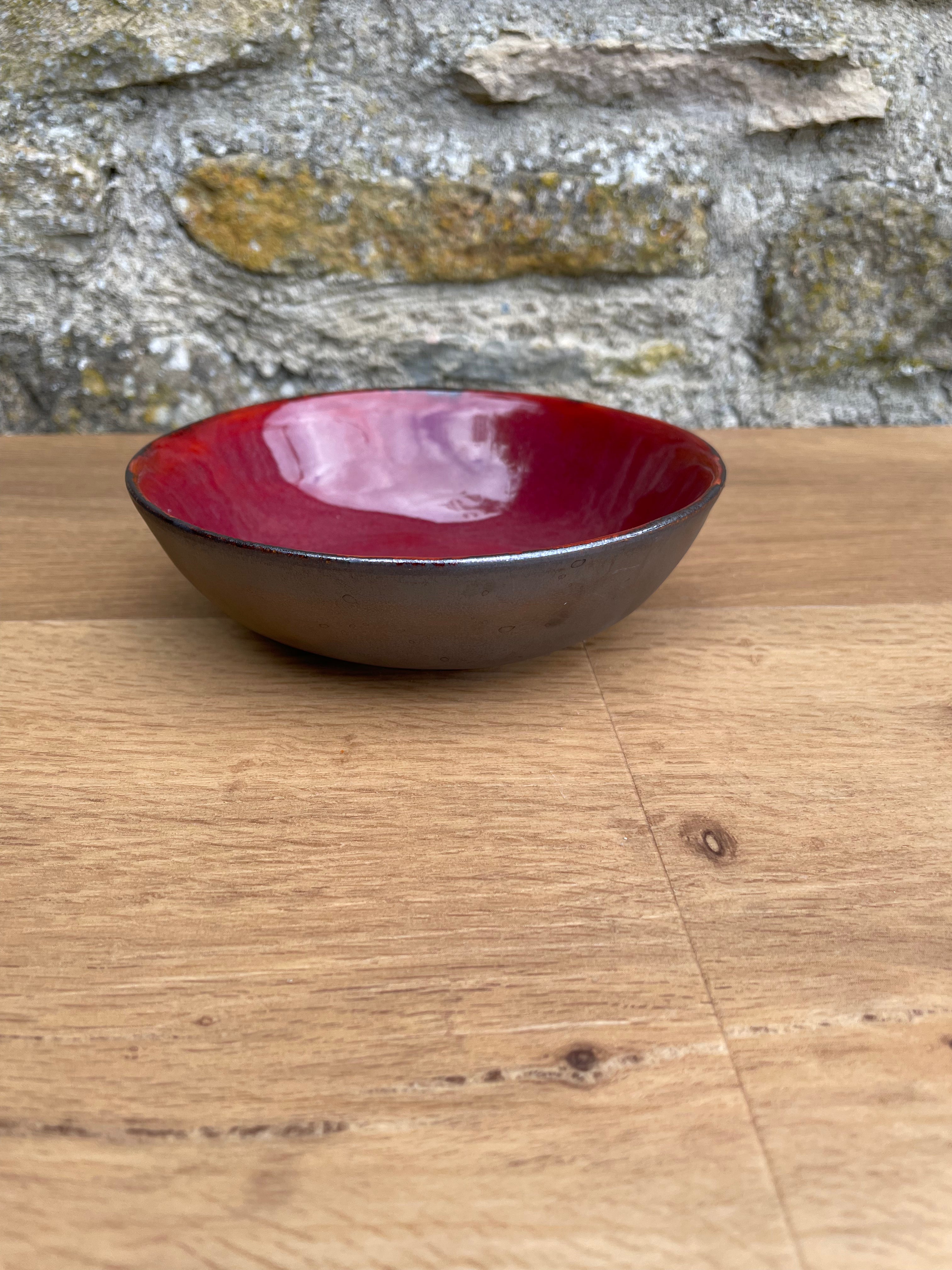 Bowl - Small, Brown, Burgundy - 623