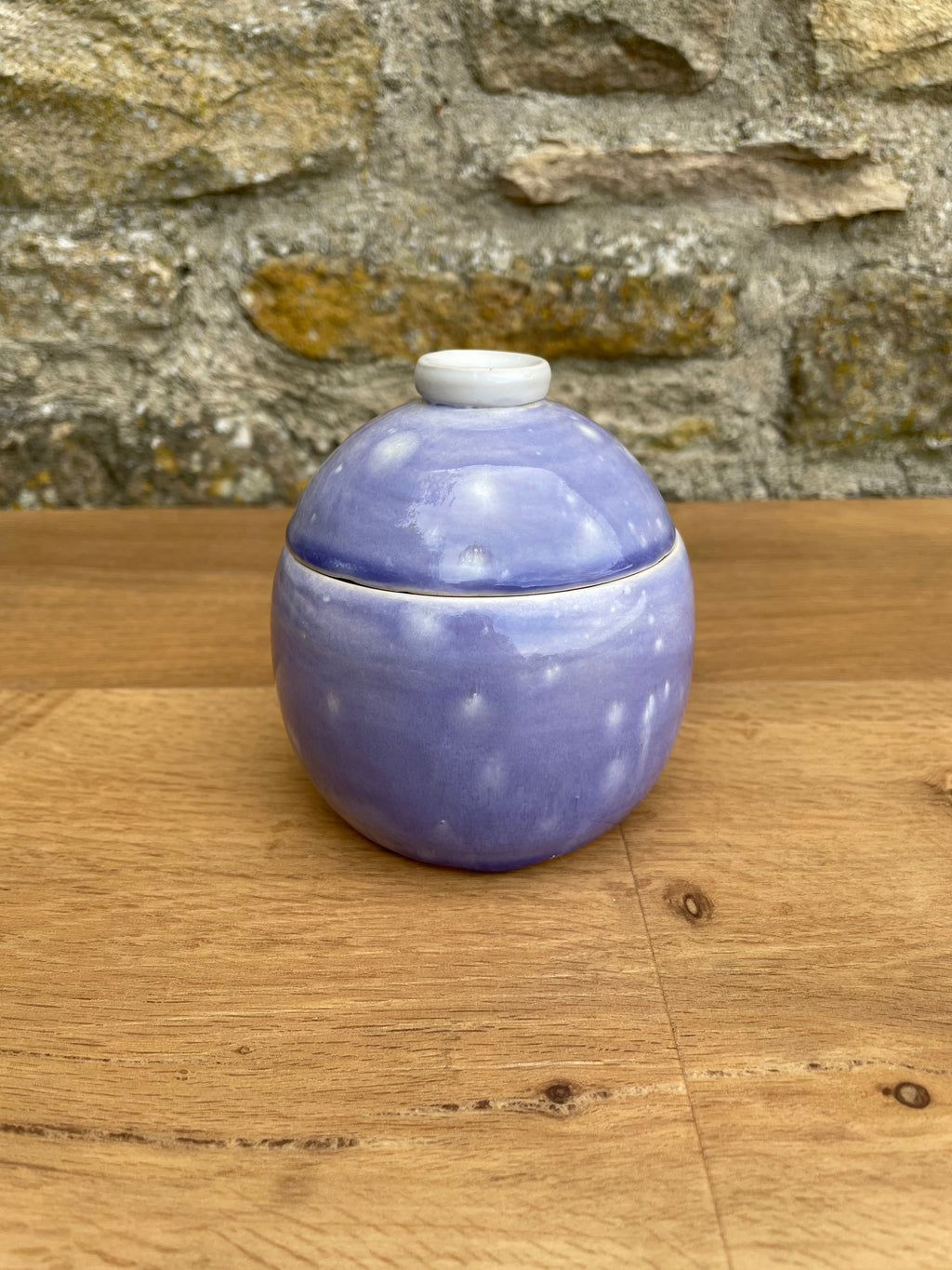 Lidden Pot - Purple Speckled, White - 662