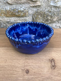 Bowl - Beaded Rim, Blue & White - 964