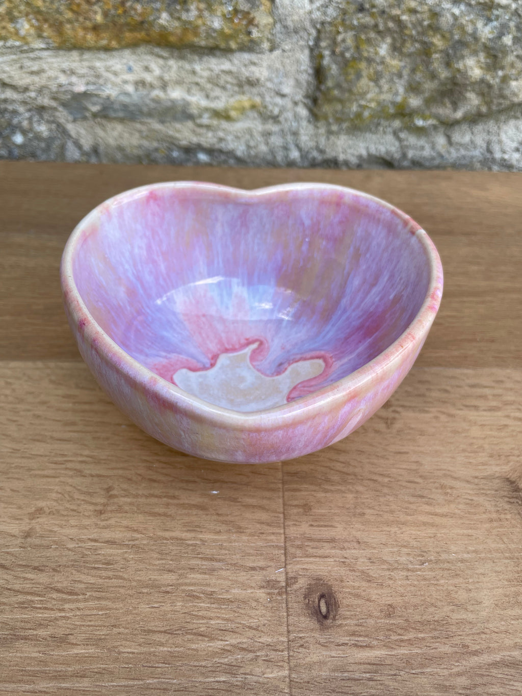 Bowl - Heart Shaped, Pink, Lilac & White - 962
