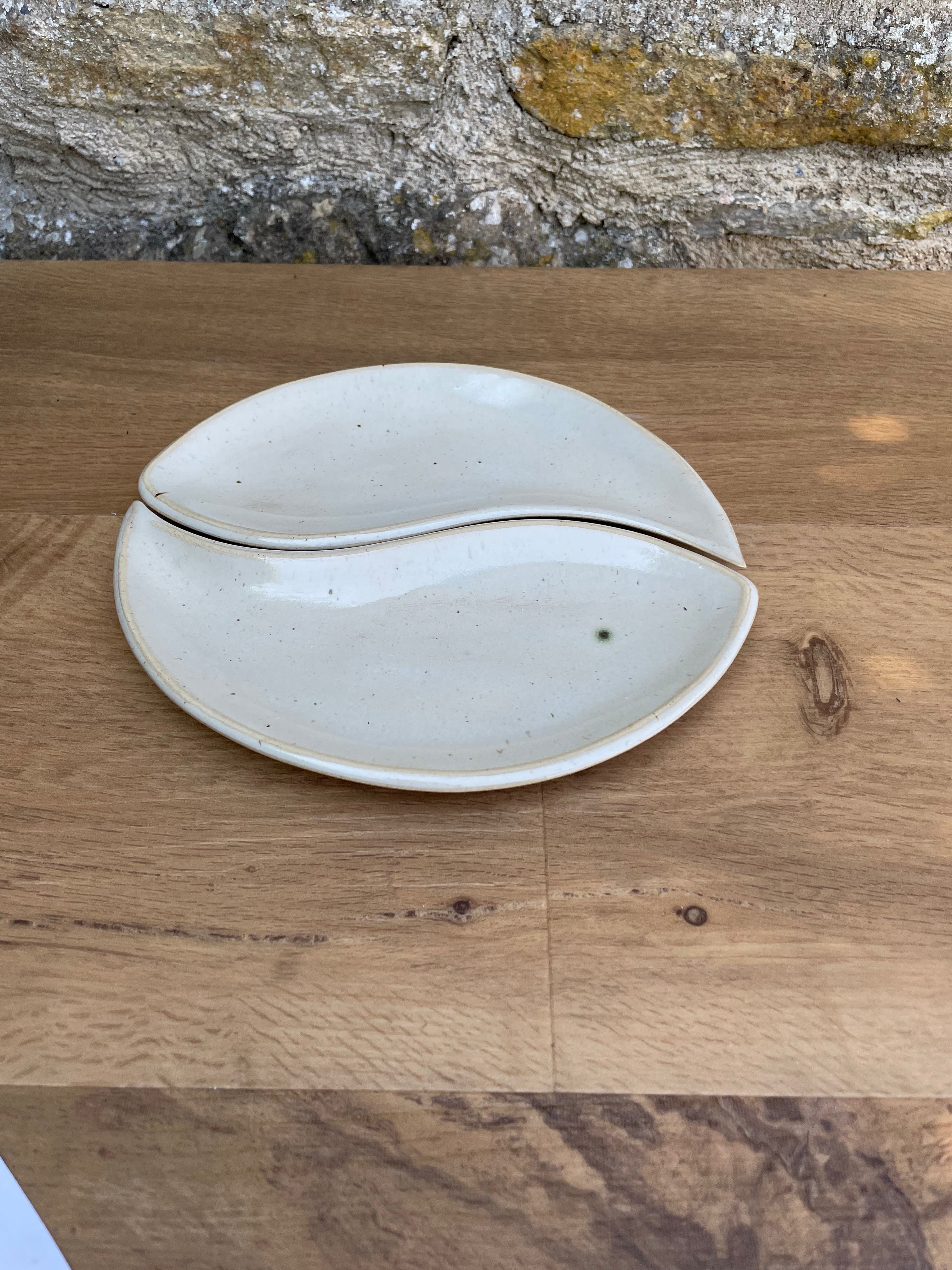 Dish - Teardrop shape, Cream - 971