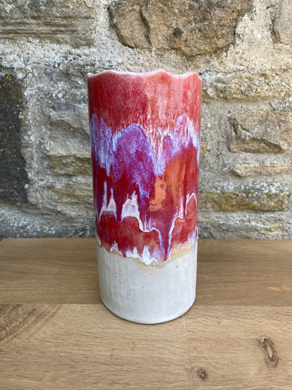 Vase - Tall, Red, White & Blue - 947