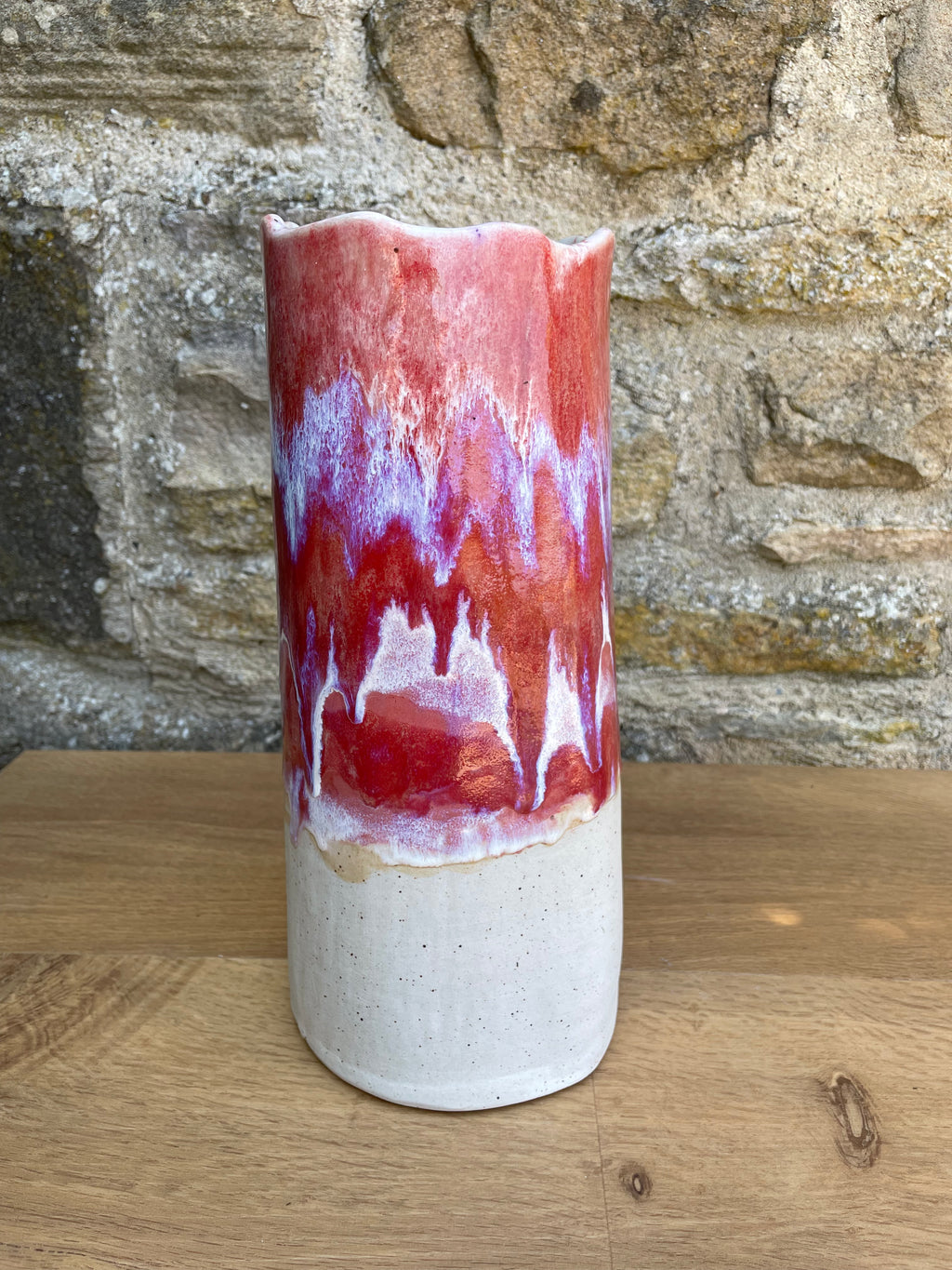 Vase - Tall, Red, White & Blue - 947