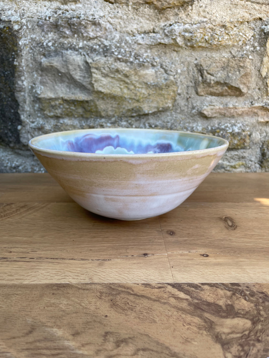 Bowl - Purple, Green & White - 965